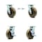 Service Caster 6 Inch High Temp Phenolic Caster Set with Roller Bearings 2 Swivel Lock 2 Brake SCC-30CS620-PHRHT-BSL-2-TLB-2 - alternate 6